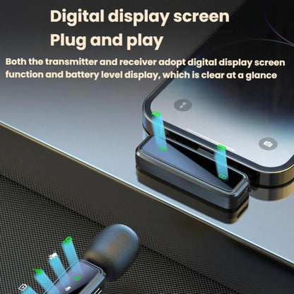 J81 1 To 2 Type-C Interface 9pcs /Set Wireless Collar Clip Microphone Smart Noise Reduction Mini Microphone - Microphone by buy2fix | Online Shopping UK | buy2fix