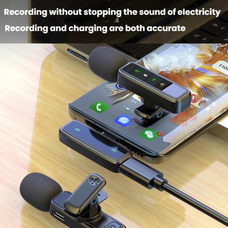 J82 Dual Mic 3 In 1 Interface 8pcs /Set Wireless Collar Clip Microphone Smart Noise Reduction Mini Microphone - Microphone by buy2fix | Online Shopping UK | buy2fix