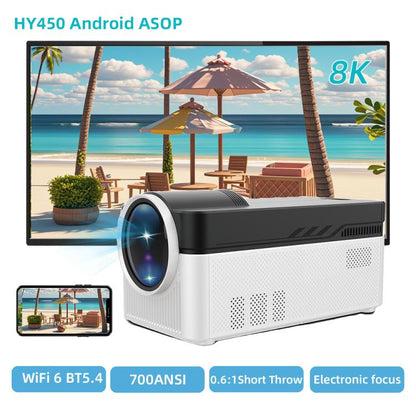 8K Home Theater Portable Android Projector With Smart Decoder(US Plug) - LED Projector by buy2fix | Online Shopping UK | buy2fix