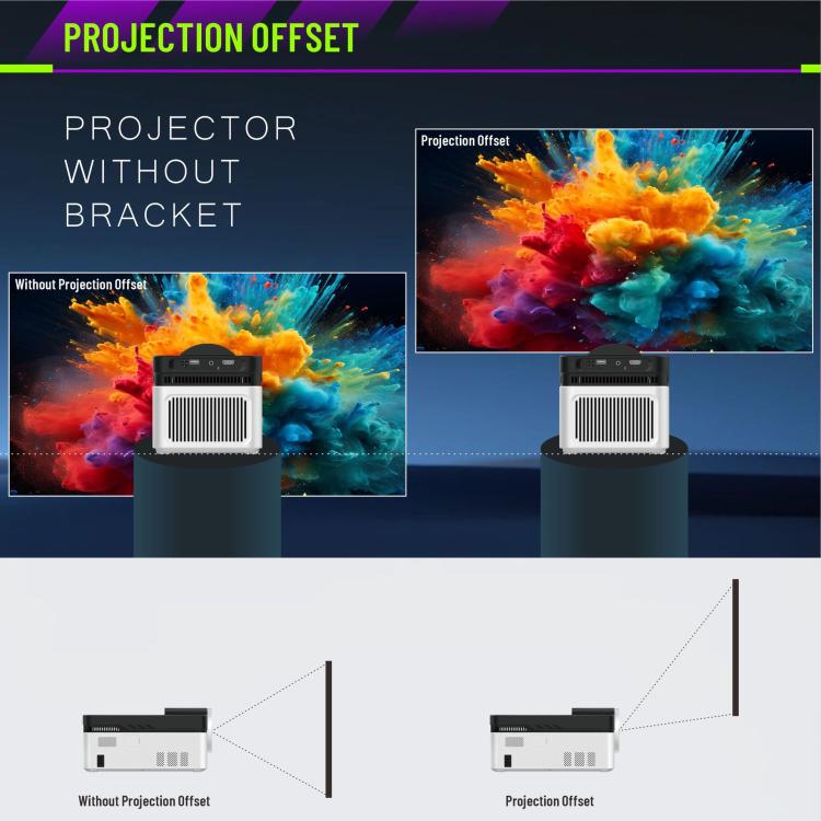 8K Home Theater Portable Android Projector With Smart Decoder(EU Plug) - LED Projector by buy2fix | Online Shopping UK | buy2fix