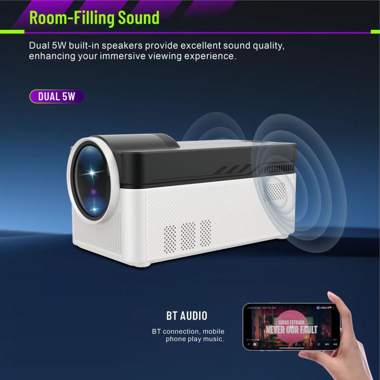 8K Home Theater Portable Android Projector With Smart Decoder(EU Plug) - LED Projector by buy2fix | Online Shopping UK | buy2fix