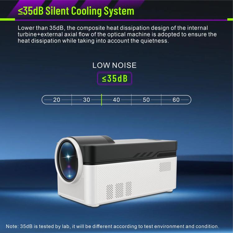 8K Home Theater Portable Android Projector With Smart Decoder(EU Plug) - LED Projector by buy2fix | Online Shopping UK | buy2fix