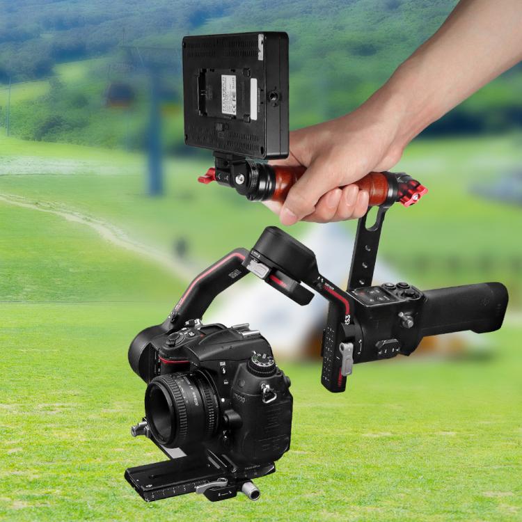 Gimbal Wooden Handle Chute Snail Gimbal Side Handle Grip,For DJI RS 4 Mini / 4 PRO / 3 / 3 Mini / 3 PRO / 2, Spec: With Chute And Snail Gimbal - Other by buy2fix | Online Shopping UK | buy2fix