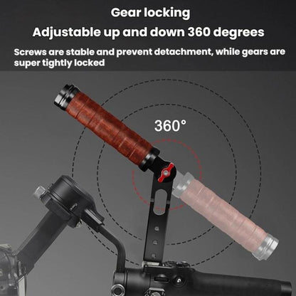 Gimbal Wooden Handle Chute Snail Gimbal Side Handle Grip,For DJI RS 4 Mini / 4 PRO / 3 / 3 Mini / 3 PRO / 2, Spec: With Chute - Other by buy2fix | Online Shopping UK | buy2fix