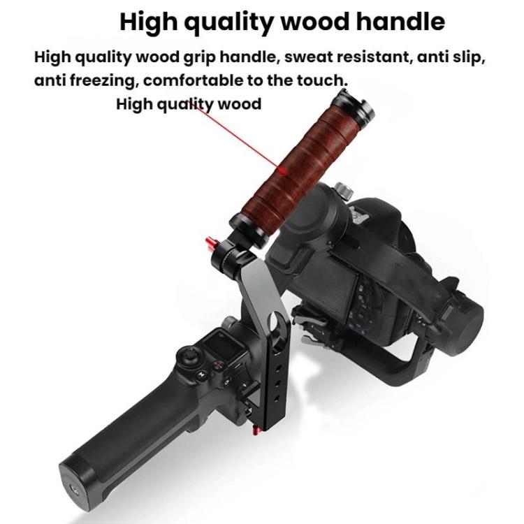 Gimbal Wooden Handle Chute Snail Gimbal Side Handle Grip,For DJI RS 4 Mini / 4 PRO / 3 / 3 Mini / 3 PRO / 2, Spec: Single Handle - Other by buy2fix | Online Shopping UK | buy2fix