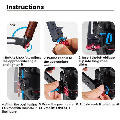 Gimbal Wooden Handle Chute Snail Gimbal Side Handle Grip,For DJI RS 4 Mini / 4 PRO / 3 / 3 Mini / 3 PRO / 2, Spec: Single Handle - Other by buy2fix | Online Shopping UK | buy2fix