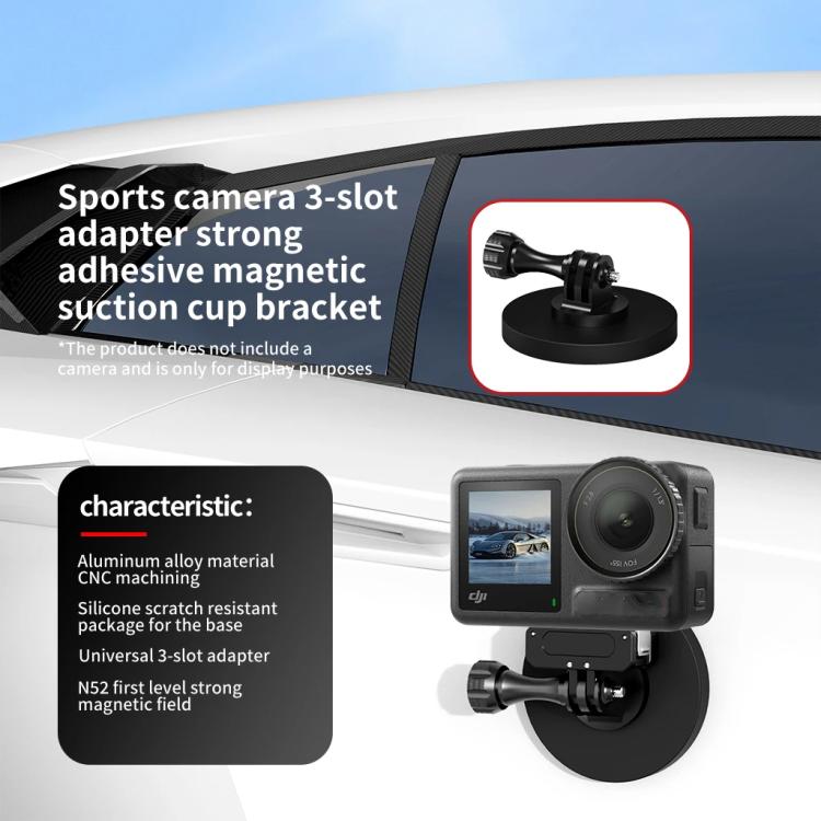 3 Card D66mm Magnetic Mount Snail Gimbal Adjustment Bracket - Tripod Heads by buy2fix | Online Shopping UK | buy2fix