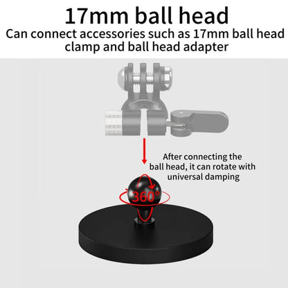 17mm Ball Head D66mm Magnetic Mount Snail Gimbal Adjustment Bracket - Tripod Heads by buy2fix | Online Shopping UK | buy2fix