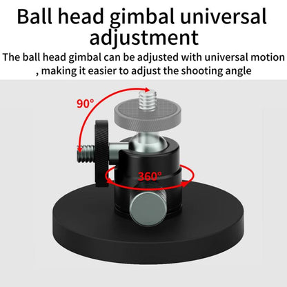 1/4 Ball Head D43mm Magnetic Mount Snail Gimbal Adjustment Bracket - Tripod Heads by buy2fix | Online Shopping UK | buy2fix