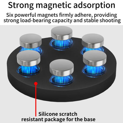 One Click Clamping 3 Card D66mm Magnetic Mount Snail Gimbal Adjustment Bracket - Tripod Heads by buy2fix | Online Shopping UK | buy2fix