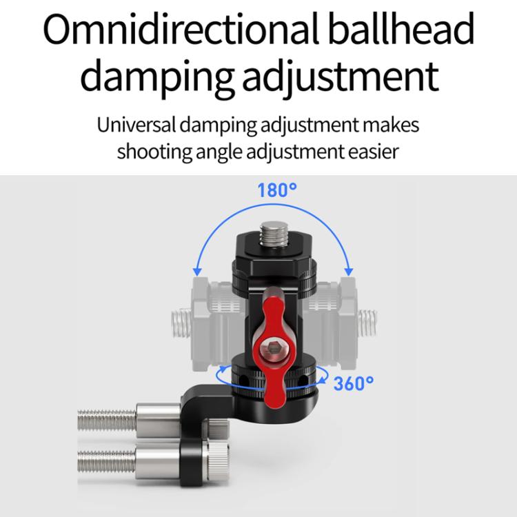 1/4 Universal Damping Adjustment Bicycle Stem Camera Mount Cycling Front Light Bracket For Shooting - Holder by buy2fix | Online Shopping UK | buy2fix