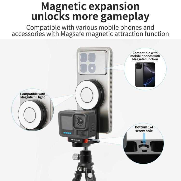 For DJI Action 5 Pro / 4 / 3 / 2 Multifunctional Magnetic Quick Release Base Bracket Expansion - Holder by buy2fix | Online Shopping UK | buy2fix