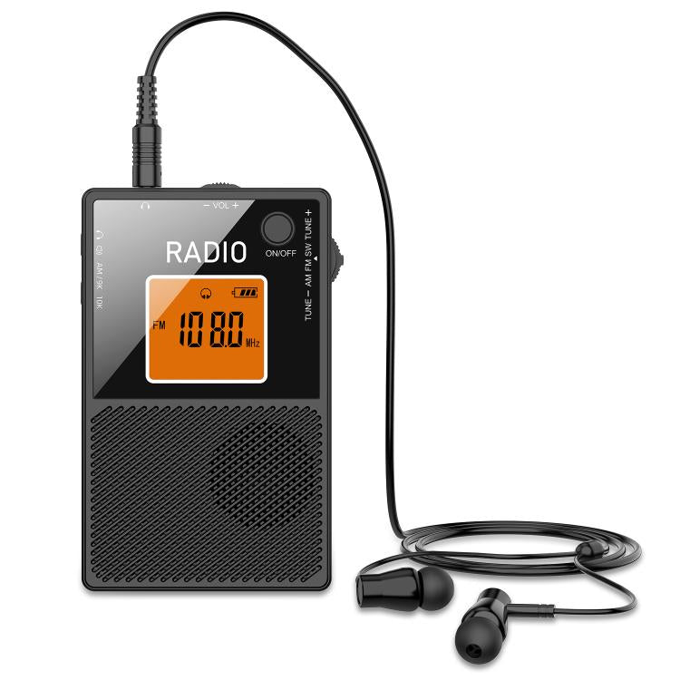 FM/AM/SW Full Band Portable Card Radio(Black) - Radio Player by buy2fix | Online Shopping UK | buy2fix