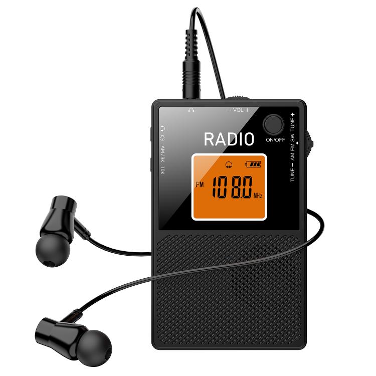 FM/AM/SW Full Band Portable Card Radio(Black) - Radio Player by buy2fix | Online Shopping UK | buy2fix