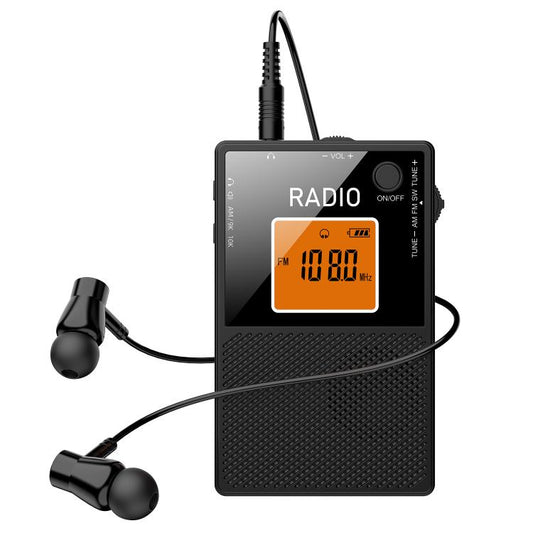 FM/AM/SW Full Band Portable Card Radio(Black) - Radio Player by buy2fix | Online Shopping UK | buy2fix