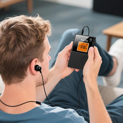 FM/AM/SW Full Band Portable Card Radio(Black) - Radio Player by buy2fix | Online Shopping UK | buy2fix