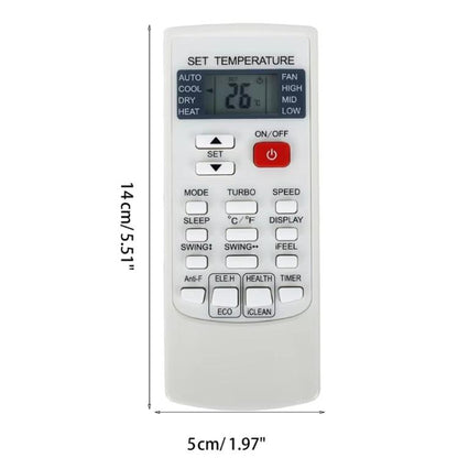 For AUX  Air Conditioner Remote Control YKRH102 YKR-H/102E - Air-Conditioner by buy2fix | Online Shopping UK | buy2fix