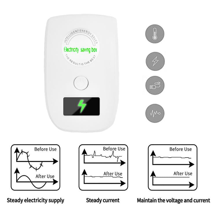 Energy Saving Air Conditioner Stabilizer Home Commercial Use High Efficiency Intelligent Voltage Stabilizer UK Plug -  by buy2fix | Online Shopping UK | buy2fix