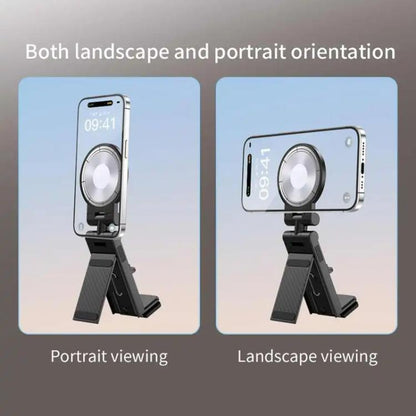 Travel Airplane Magnetic Mobile Phone Holder Adjustable Rotating Desktop Folding Holder(White) - Desktop Holder by buy2fix | Online Shopping UK | buy2fix