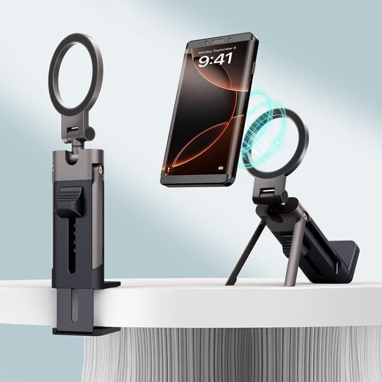 Mechanical Dog Shape Magnetic Travel Mobile Phone Holder Portable Desktop 360 Degree Rotating Lazy Holder(Black) - Desktop Holder by buy2fix | Online Shopping UK | buy2fix