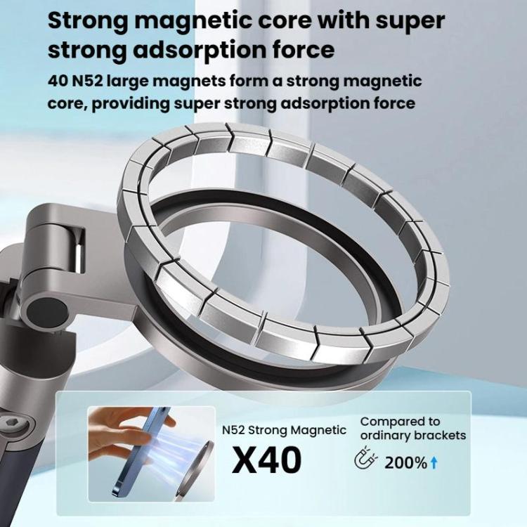 Mechanical Dog Shape Magnetic Travel Mobile Phone Holder Portable Desktop 360 Degree Rotating Lazy Holder(Black) - Desktop Holder by buy2fix | Online Shopping UK | buy2fix