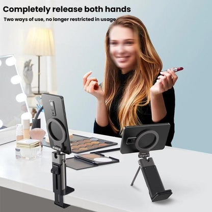 Mechanical Dog Shape Magnetic Travel Mobile Phone Holder Portable Desktop 360 Degree Rotating Lazy Holder(Black) - Desktop Holder by buy2fix | Online Shopping UK | buy2fix