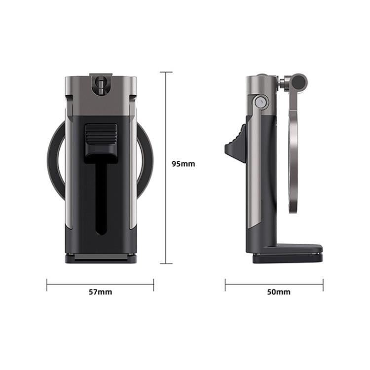 Mechanical Dog Shape Magnetic Travel Mobile Phone Holder Portable Desktop 360 Degree Rotating Lazy Holder(Black) - Desktop Holder by buy2fix | Online Shopping UK | buy2fix