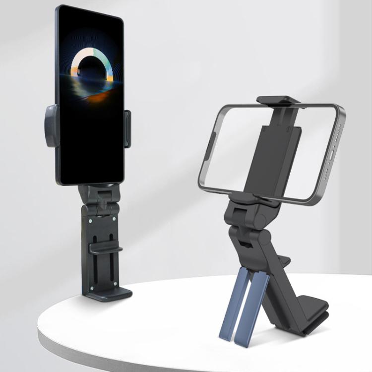 Multi-Functional Travel Mini Desktop Stand Adjustable Rotating Folding Portable Mobile Phone Stand(Black) - Desktop Holder by buy2fix | Online Shopping UK | buy2fix