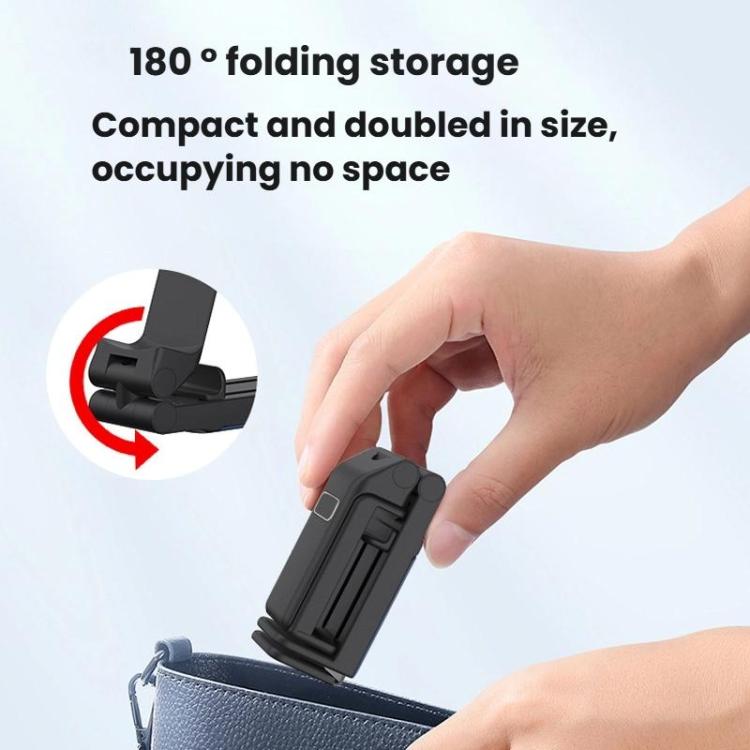 Multi-Functional Travel Mini Desktop Stand Adjustable Rotating Folding Portable Mobile Phone Stand(Black) - Desktop Holder by buy2fix | Online Shopping UK | buy2fix