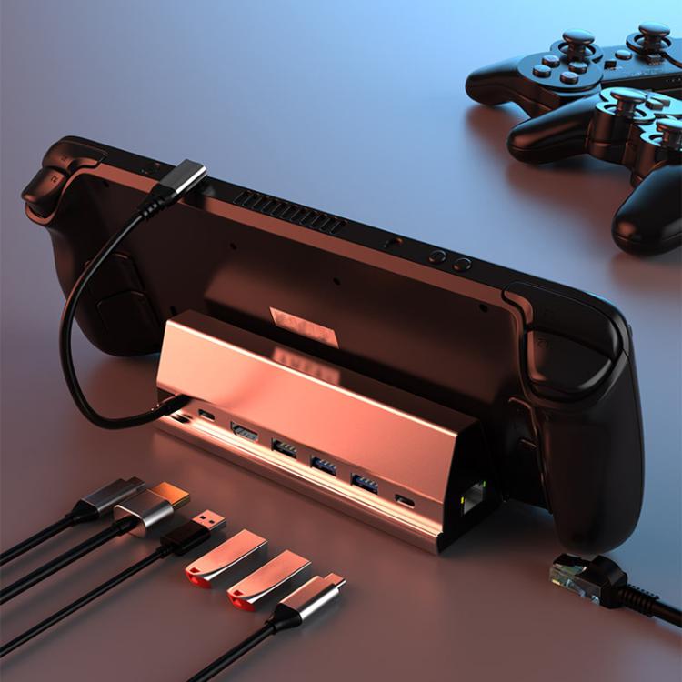 BS-107 7 In 1 Type-C Docking Station 4K 60Hz Gaming Expansion Dock - USB HUB by buy2fix | Online Shopping UK | buy2fix