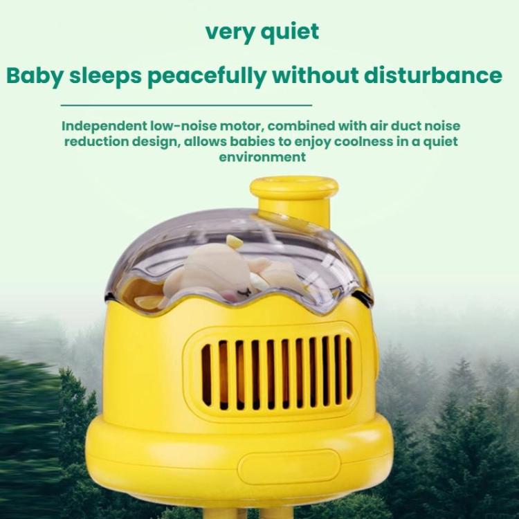 Octopus Clip-On Handheld Silent Bladeless Fan For Strollers, Color: Non-oscillating Yellow - Electric Fans by buy2fix | Online Shopping UK | buy2fix