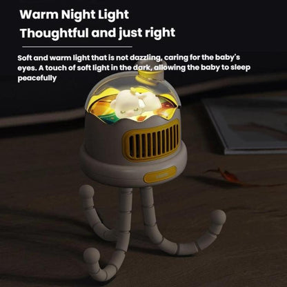 Octopus Clip-On Handheld Silent Bladeless Fan For Strollers, Color: Non-oscillating Yellow - Electric Fans by buy2fix | Online Shopping UK | buy2fix