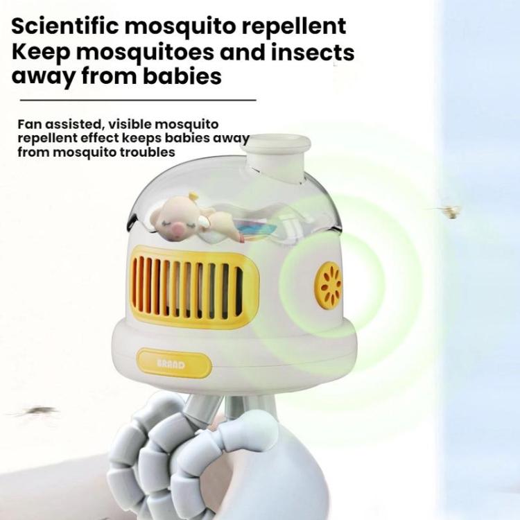 Octopus Clip-On Handheld Silent Bladeless Fan For Strollers, Color: Non-oscillating White - Electric Fans by buy2fix | Online Shopping UK | buy2fix