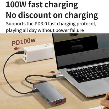 BS10A Metal Type-C Docking Station USB HUB Computer Multi Functional Expansion Dock - USB HUB by buy2fix | Online Shopping UK | buy2fix