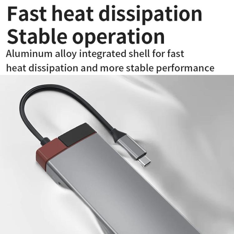 BS10A Metal Type-C Docking Station USB HUB Computer Multi Functional Expansion Dock - USB HUB by buy2fix | Online Shopping UK | buy2fix