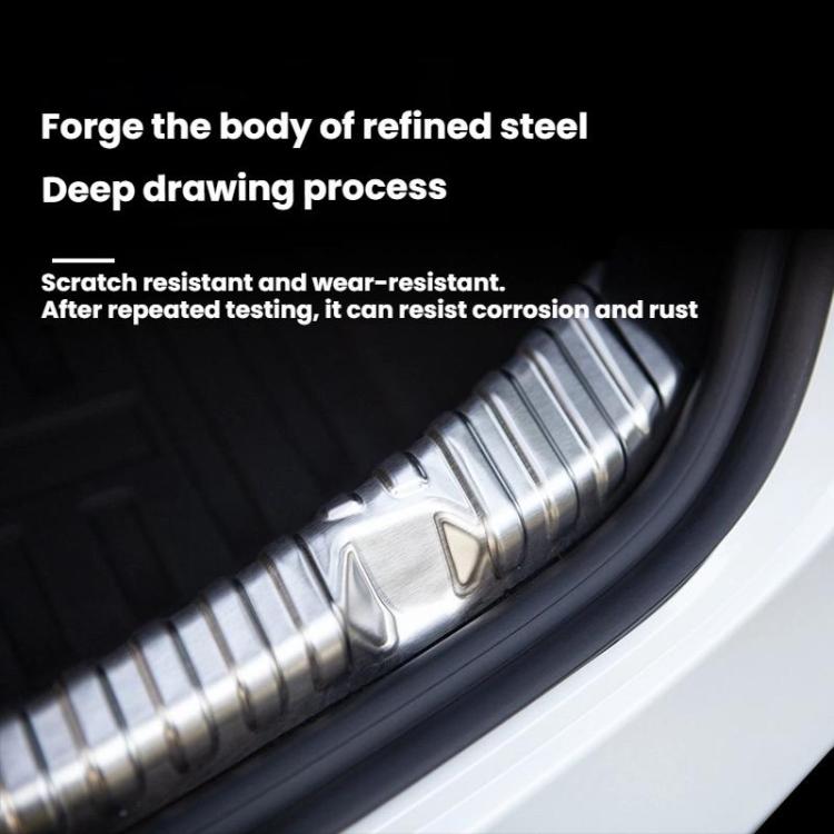 For Tesla Model 3 Highland Stainless Steel Trunk Sill Guard, Color: Carbon Fiber Texture - Car Interior Mouldings by buy2fix | Online Shopping UK | buy2fix
