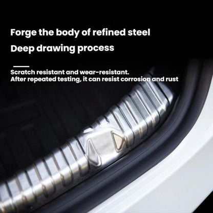 For Tesla Model 3 Highland Stainless Steel Trunk Sill Guard, Color: Carbon Fiber Texture - Car Interior Mouldings by buy2fix | Online Shopping UK | buy2fix