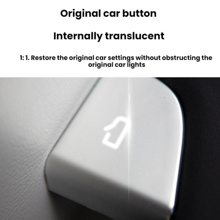 For Tesla Model 3 Highland Door Button Protective Patch(Silver) - Car Interior Mouldings by buy2fix | Online Shopping UK | buy2fix
