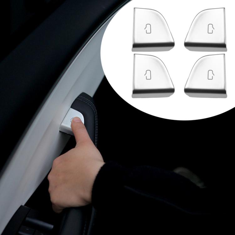 For Tesla Model 3 Highland Door Button Protective Patch(Silver) - Car Interior Mouldings by buy2fix | Online Shopping UK | buy2fix