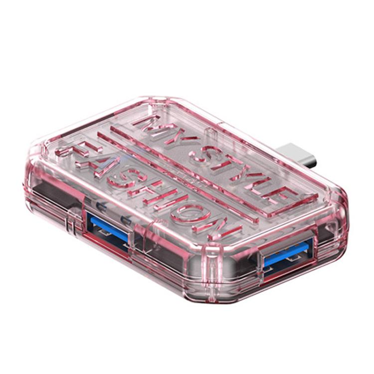3 In 1 USB HUB Multi Port Hub Computer Converter, Color: BX3C Pink - USB 3.0 HUB by buy2fix | Online Shopping UK | buy2fix
