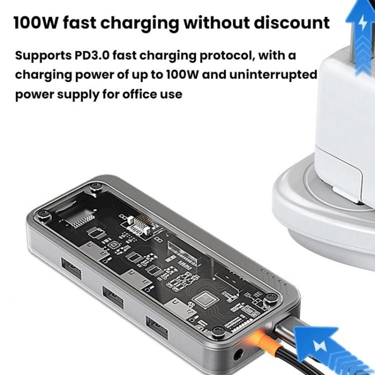 SW6H Type-C Docking Station USB HUB Multi Port Hub Computer Converter - USB HUB by buy2fix | Online Shopping UK | buy2fix