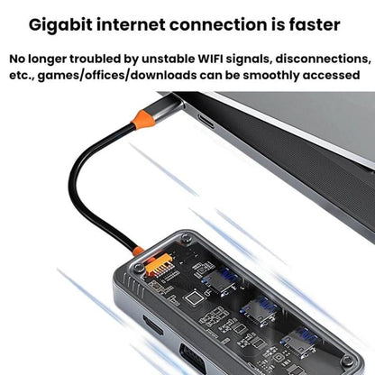 SW6H Type-C Docking Station USB HUB Multi Port Hub Computer Converter - USB HUB by buy2fix | Online Shopping UK | buy2fix