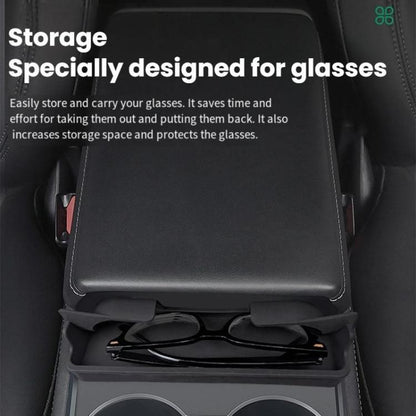 For Tesla Model 3/Y Armrest Modification Glasses Storage Pocket(Gray) - Stowing Tidying by buy2fix | Online Shopping UK | buy2fix