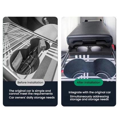 For Tesla Model 3/Y Armrest Modification Glasses Storage Pocket(Gray) - Stowing Tidying by buy2fix | Online Shopping UK | buy2fix