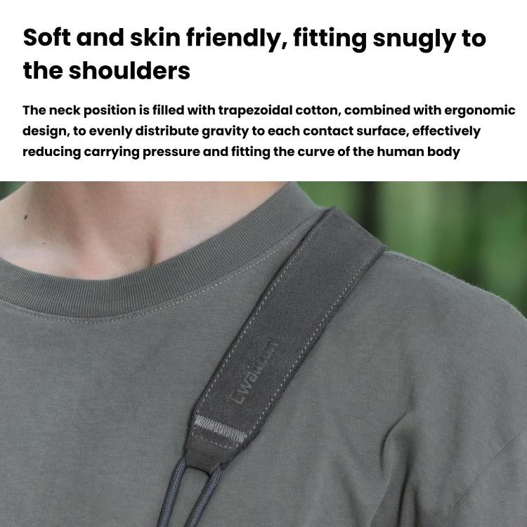 Cwatcun D214 Medium Universal Camera Strap Comfortable Pressure Relieving Camera Strap(Dark Gray) - Camera Strap by Cwatcun | Online Shopping UK | buy2fix
