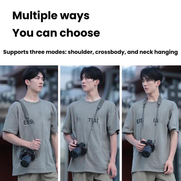 Cwatcun D214 Medium Universal Camera Strap Comfortable Pressure Relieving Camera Strap(Dark Gray) - Camera Strap by Cwatcun | Online Shopping UK | buy2fix