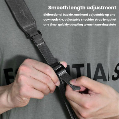 Cwatcun D213  Medium Universal Camera Shoulder Strap Matte Leather Quick Release Strap(Dark Gray) - Camera Strap by Cwatcun | Online Shopping UK | buy2fix