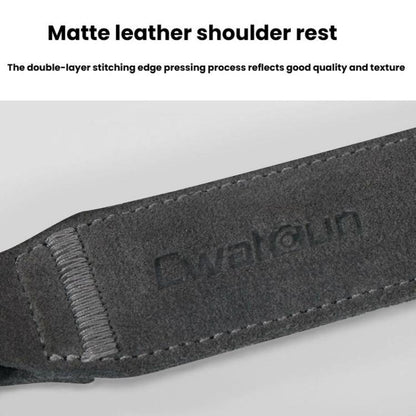 Cwatcun D213  Medium Universal Camera Shoulder Strap Matte Leather Quick Release Strap(Dark Gray) - Camera Strap by Cwatcun | Online Shopping UK | buy2fix