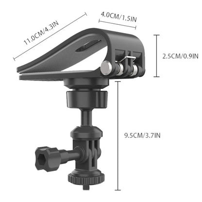 Car Sun Visor Bracket Panoramic Sports Camera Phone Vehicle Mount Base(With Phone Clip) - Universal Car Holders by buy2fix | Online Shopping UK | buy2fix