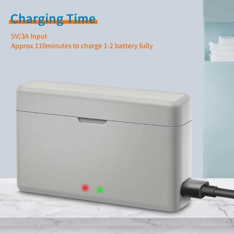 For Insta360 Ace Pro 2/Ace Pro/Ace YX Dual-Slot Fast Charger Battery Charging Station(Silver Gray) - Others by YX | Online Shopping UK | buy2fix
